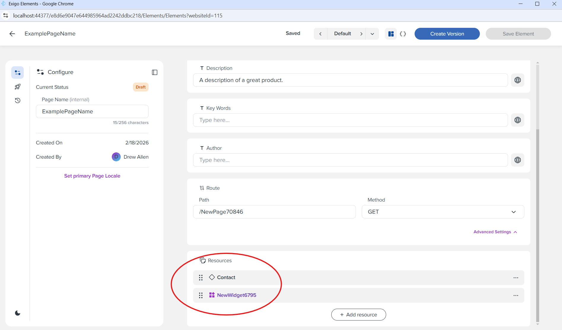 Step 8: Resources Added