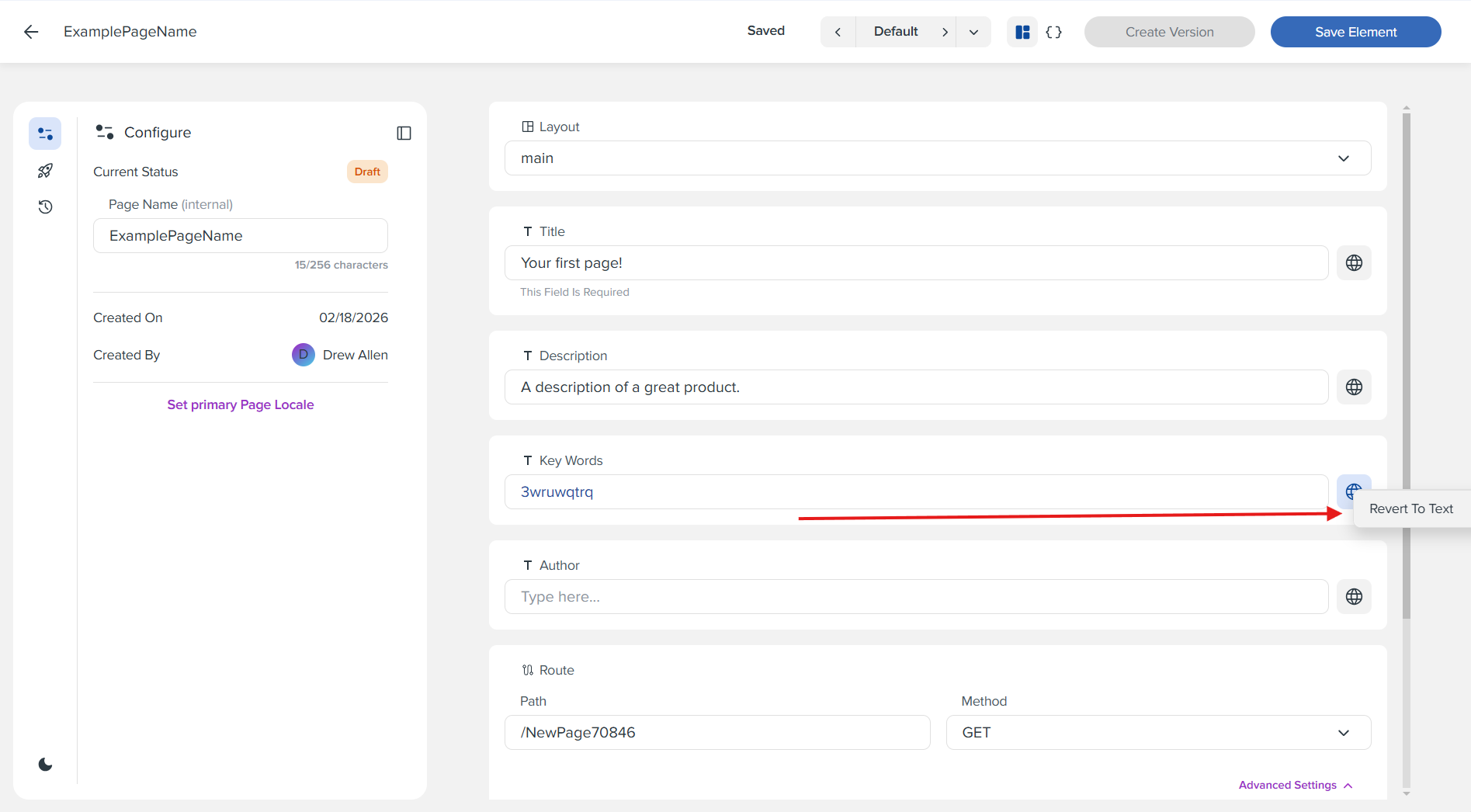 Step 10: Revert to Text Option
