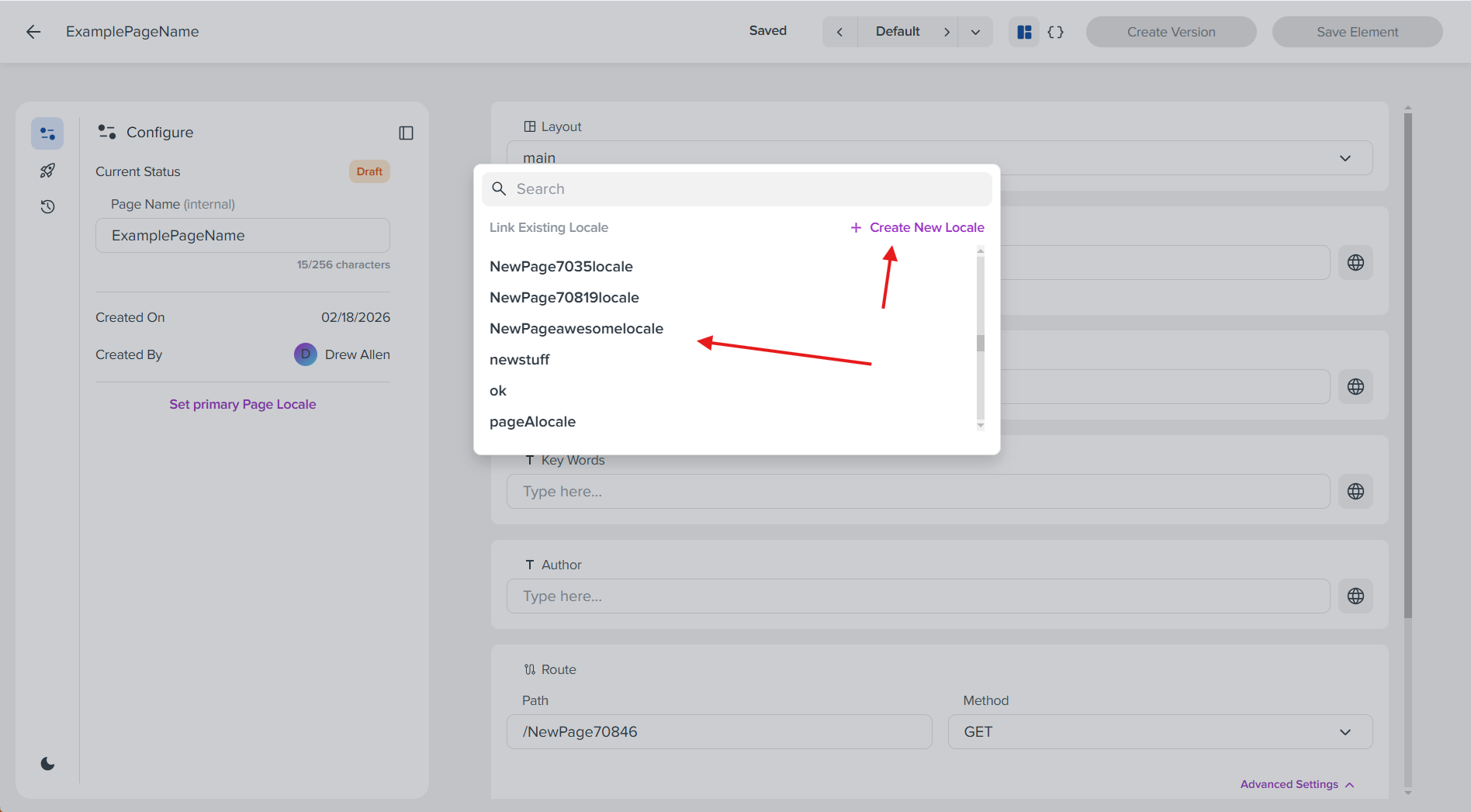 Step 11: Select or Create Locale