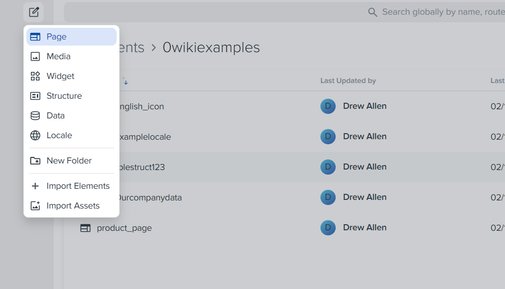 Step 2: Select Page Type