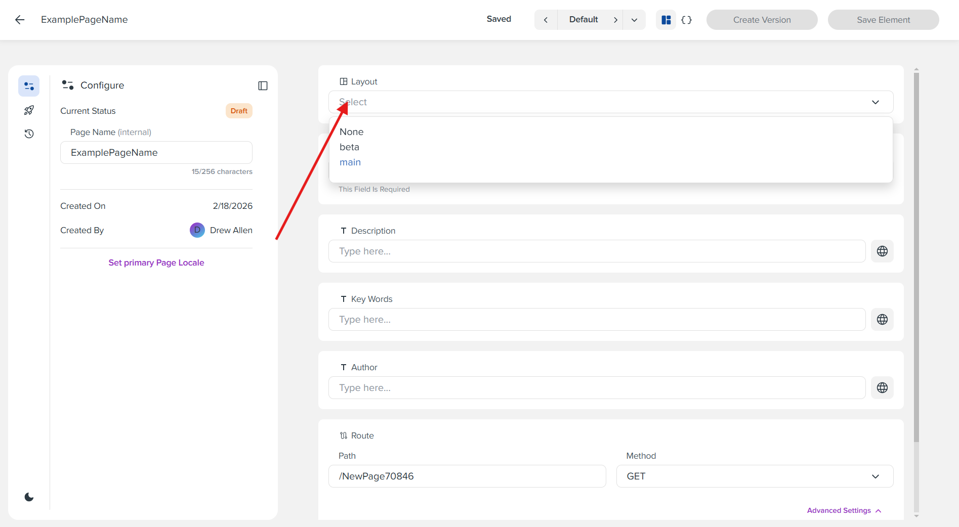 Step 4: Select Layout