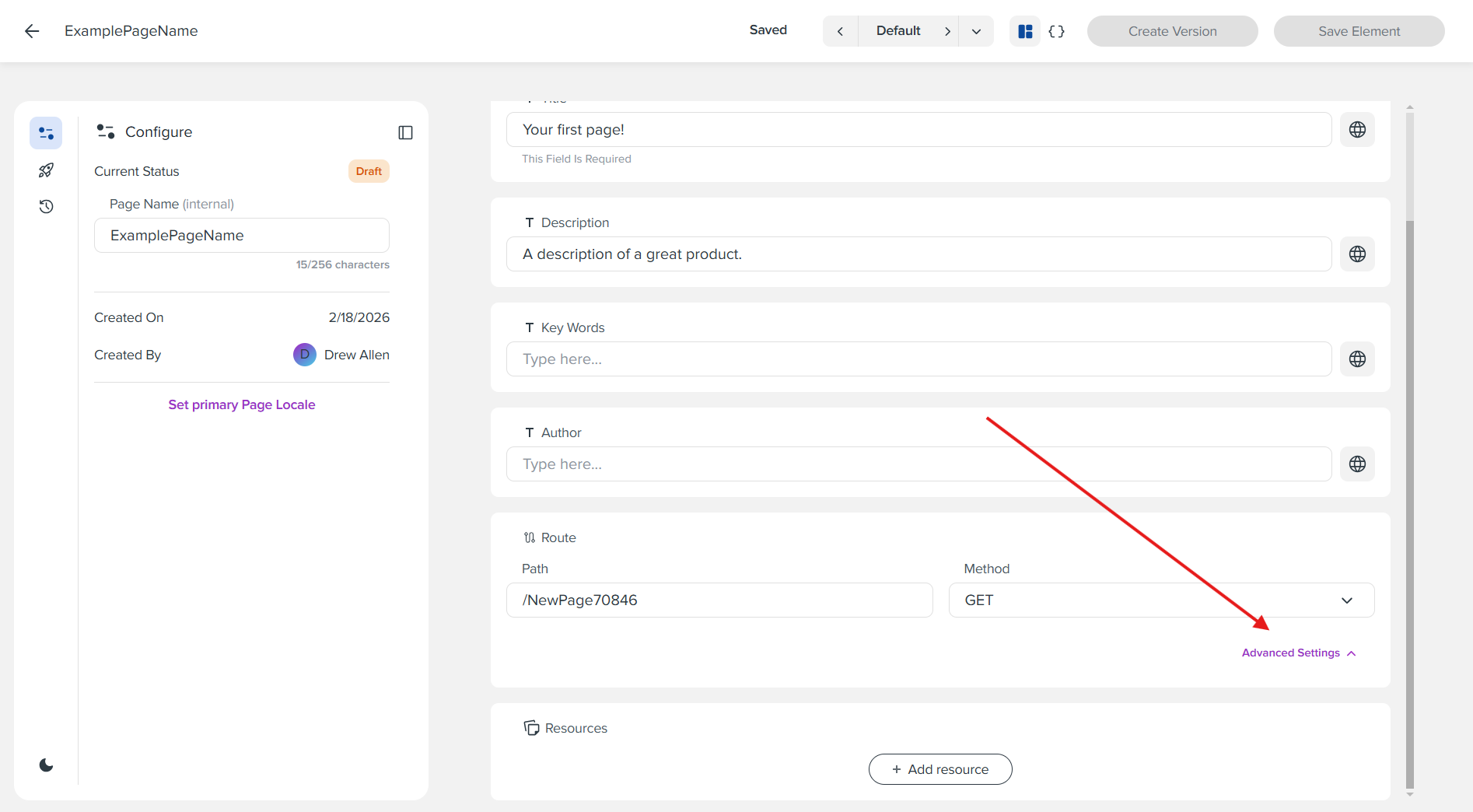 Step 7: Route Section