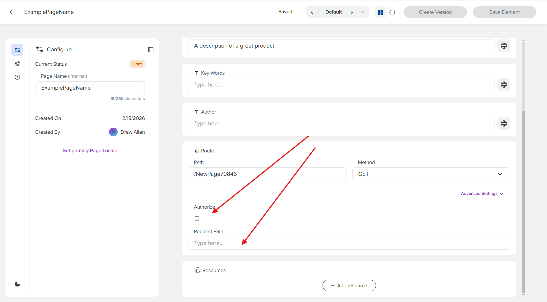 Step 7: Advanced Route Settings