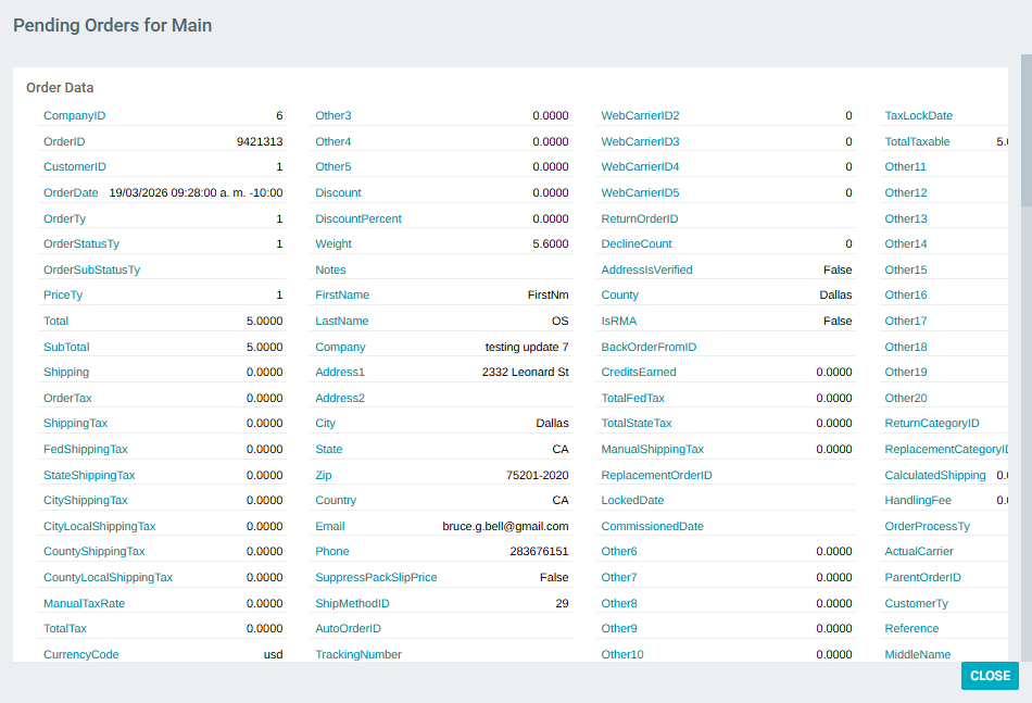 Invoice Detail Report
