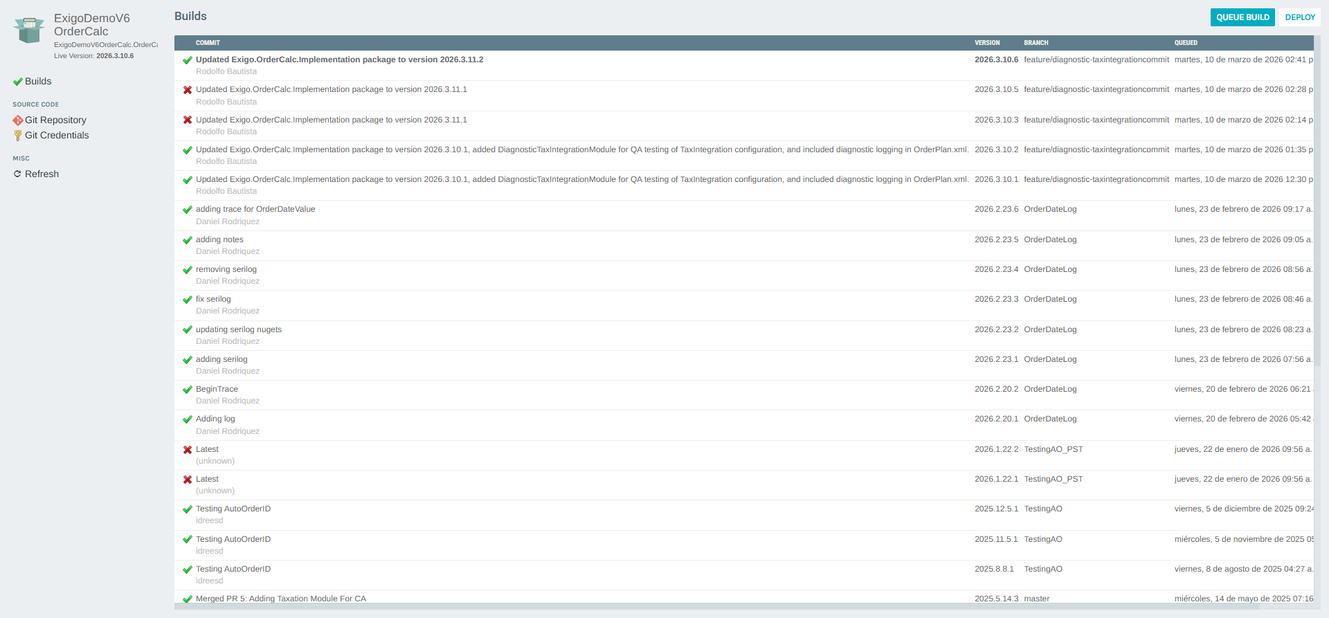 Order Calc app portal