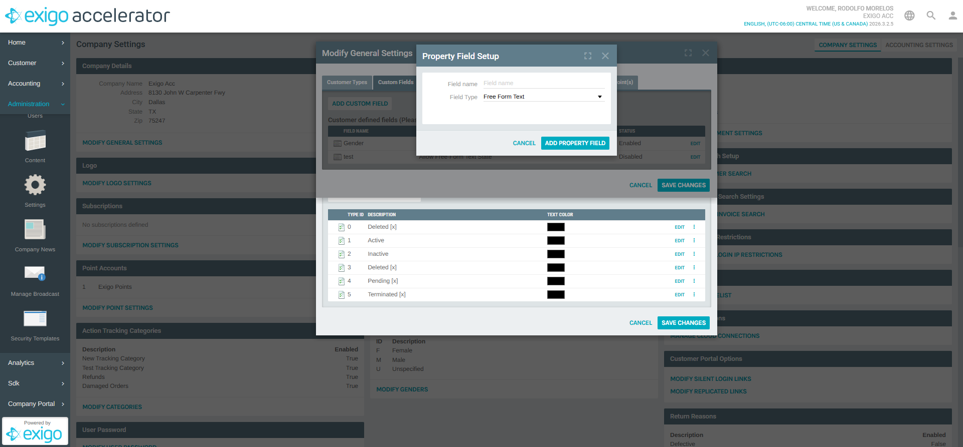 Add Custom Field Form