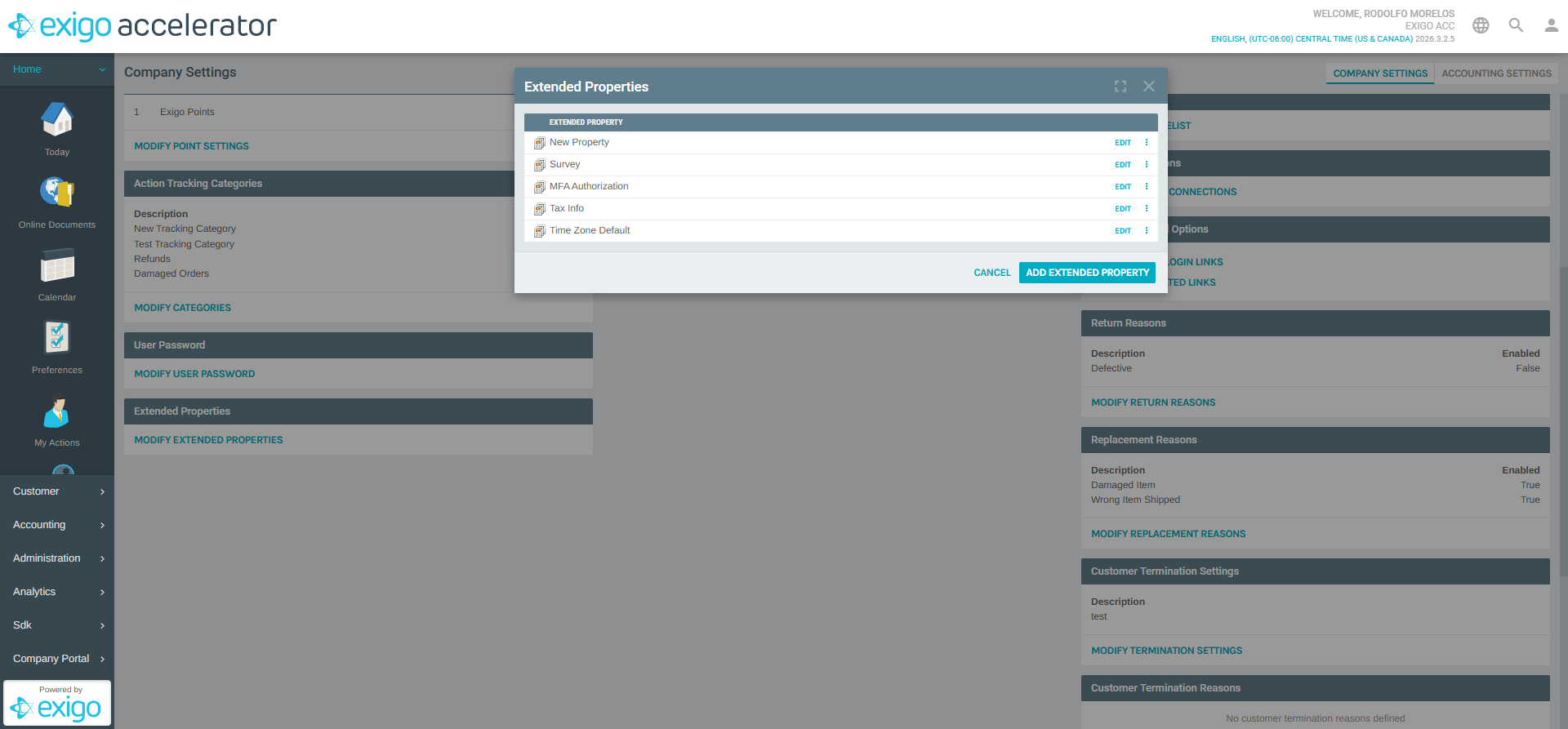 Extended Properties List
