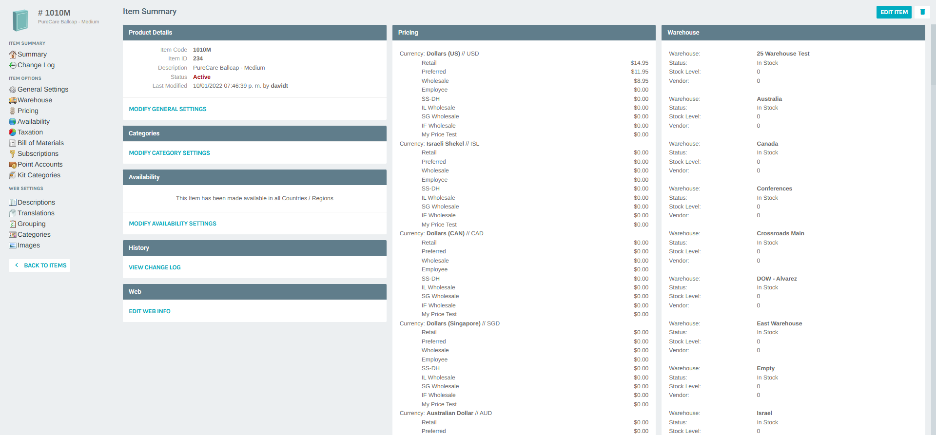 Item Portal with Grouping Option