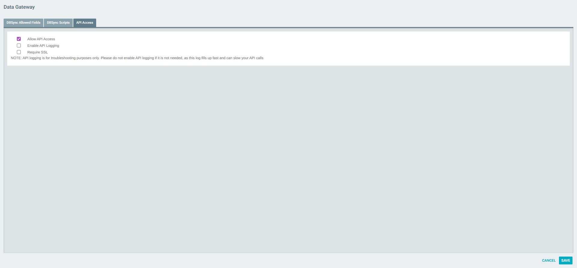 Data Gateway — API Access