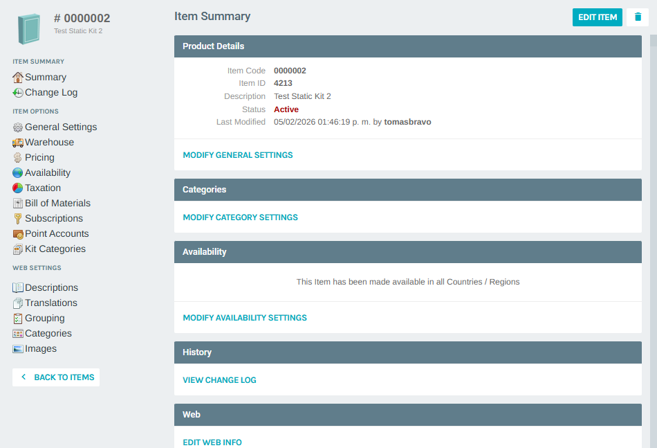 Static Kit - Item Portal Summary