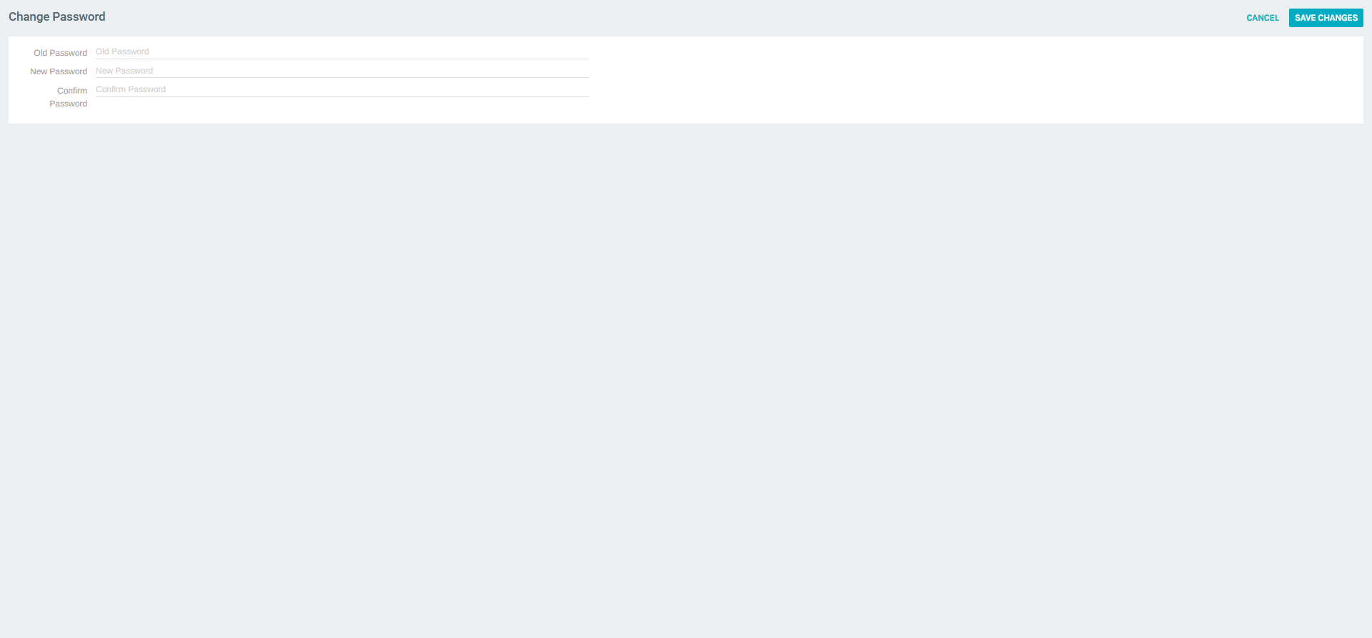 Change Password form