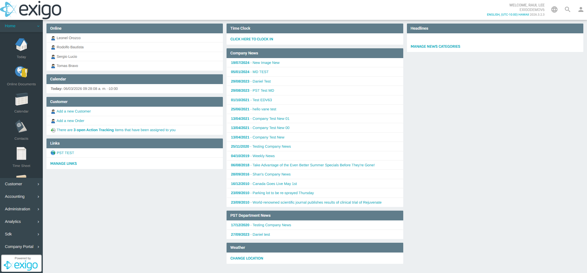 Company Portal Sidebar Navigation