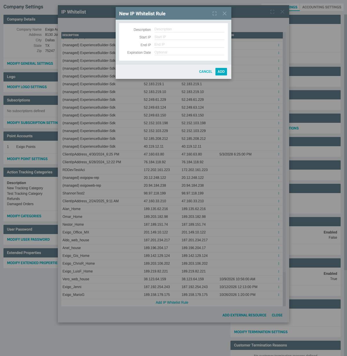 Add IP Whitelist Form