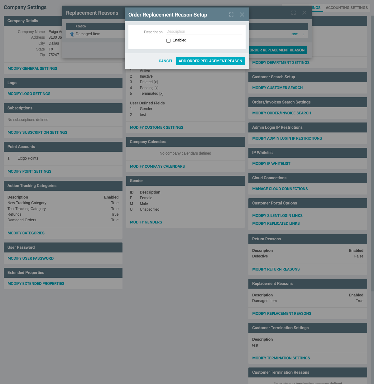 Add Replacement Reason Form