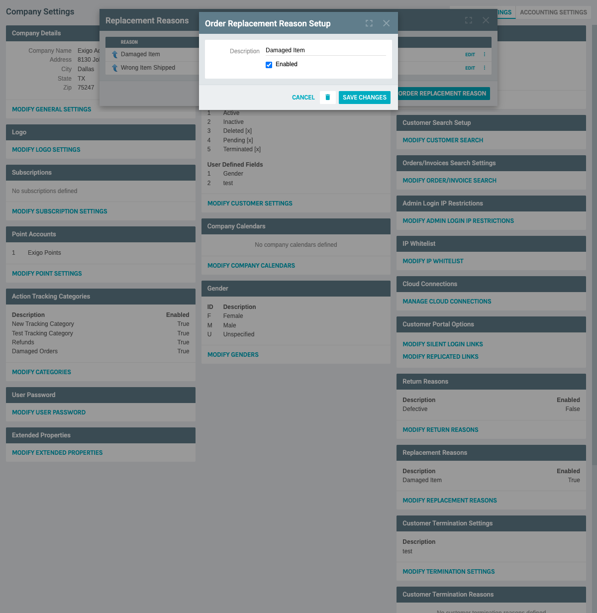 Edit Replacement Reason Form