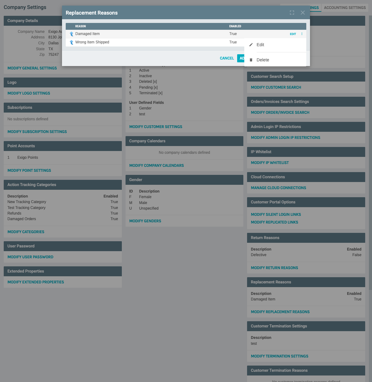 Three Dots Menu Options