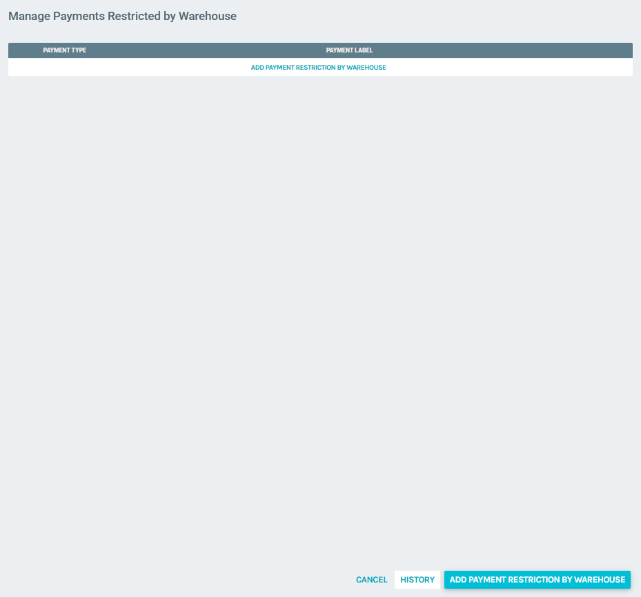 Payment Restriction List